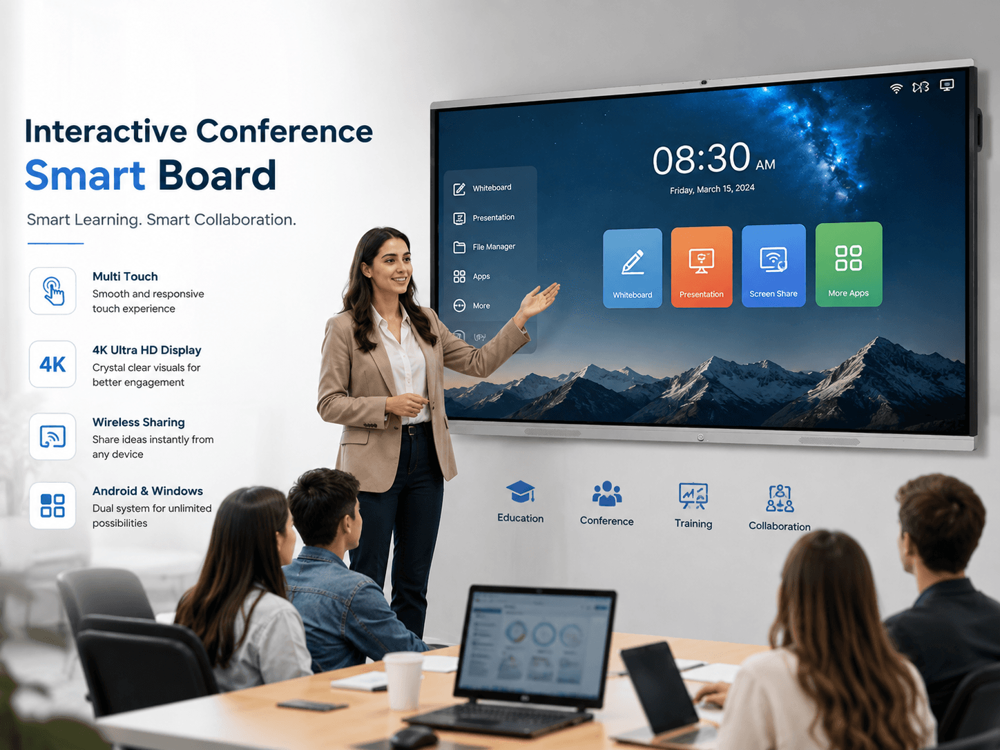65-Inch Interactive Conference Smart Board